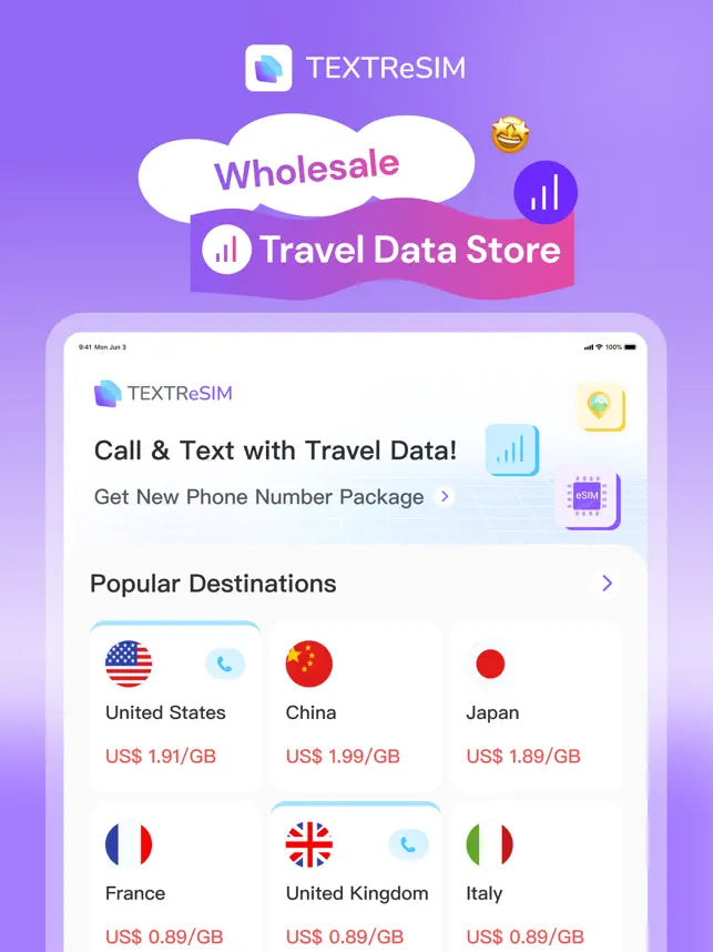 Textr eSIM: Travel Mobile Data