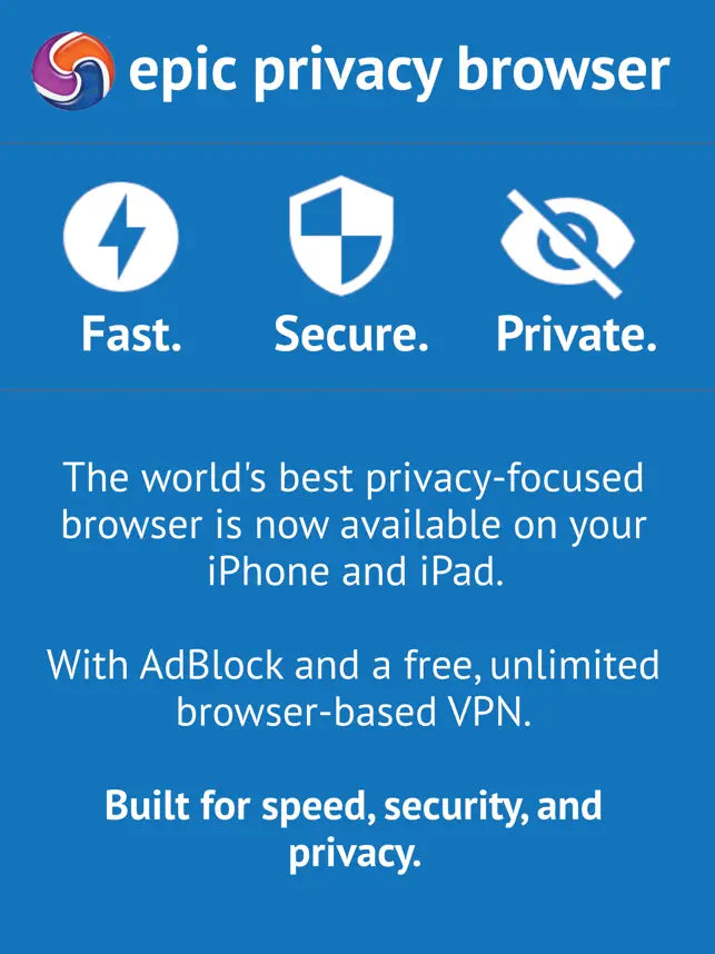 Epic Privacy Browser (w/ VPN‪)‬